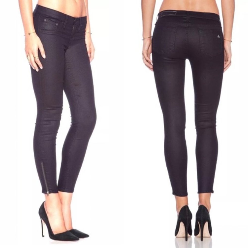 Rag & Bone Coated Legging Zipper Jeans - Size 27